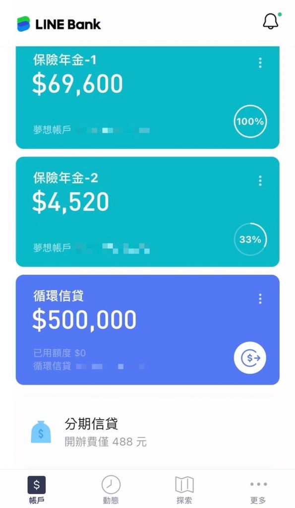 LINE Bank 臨用金 循環信貸